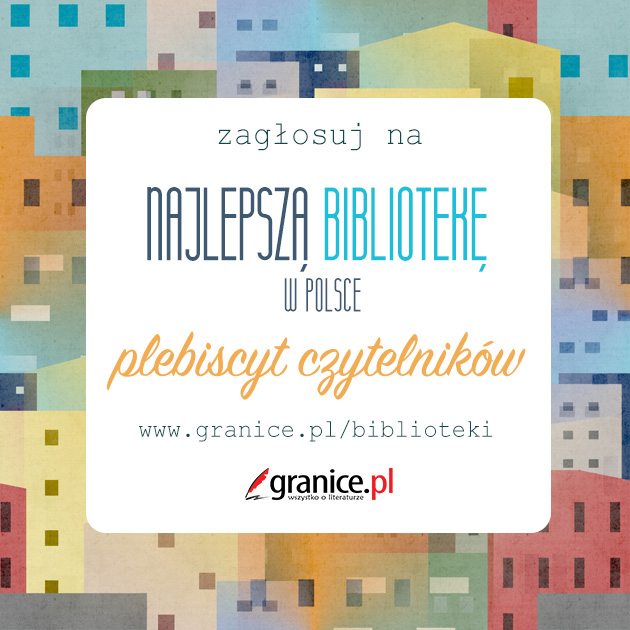 baner promujący kwadratowy baner z napisem „Najlepsza biblioteka w Polsce” plebiscyt czytelników